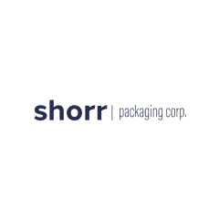 Shorr packaging corp logo on a white background.